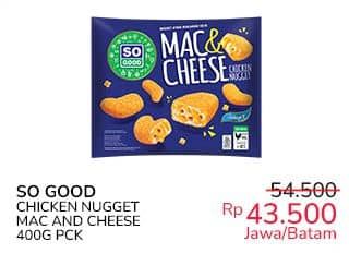 Promo Harga So Good Chicken Nugget Mac Cheese 400 gr - Indomaret