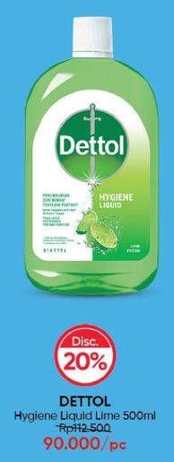 Promo Harga DETTOL Antiseptic Germicide Liquid Lime 500 ml - Guardian