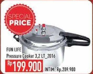 Promo Harga FUN LIFE Pressure Cooker 3200 ml - Hypermart