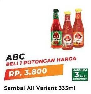 Promo Harga ABC Sambal All Variants 335 ml - Yogya