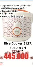 Promo Harga Kirin Rice Cooker KRC 188 N  - Hari Hari