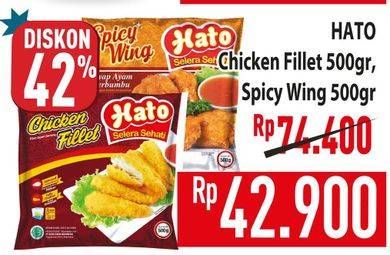 Promo Harga Hato Chicken Fillet/Spicy Wing  - Hypermart