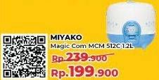 Promo Harga MIYAKO MCM-512 | Rice Cooker 1.2ltr  - Yogya