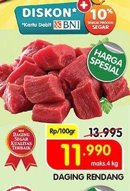 Promo Harga Daging Rendang Sapi per 100 gr - Superindo