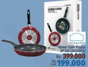 Promo Harga LOCK & LOCK Homecook Frypan CAF2420S2  - LotteMart