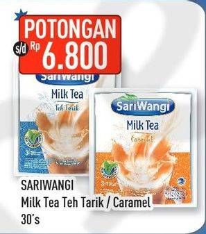 Promo Harga Sariwangi Milk Tea Teh Tarik, Caramel per 30 sachet - Hypermart