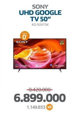 Promo Harga Sony KD-50X75 UHD Google TV  - Electronic City