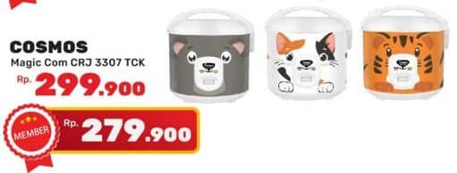 Promo Harga Cosmos CRJ-3307 Rice Cooker TCK 1800 ml - Yogya