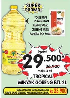 Promo Harga Tropical Minyak Goreng 2000 ml - Superindo