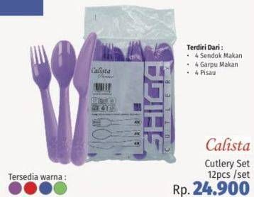 Promo Harga CALISTA Cutlery Set 12 pcs - LotteMart