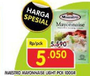 Promo Harga MAESTRO Mayonnaise Light 100 gr - Superindo