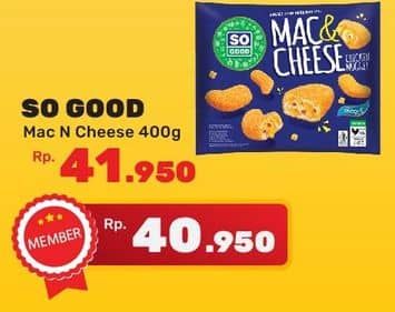 Promo Harga So Good Chicken Nugget Mac Cheese 400 gr - Yogya