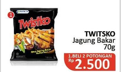 Promo Harga TWISTKO Snack Jagung Bakar per 2 pouch 70 gr - Alfamidi
