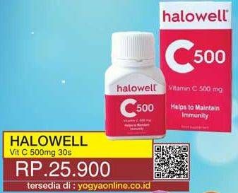 Promo Harga HALOWELL Vitamin C 500 mg 30 pcs - Yogya