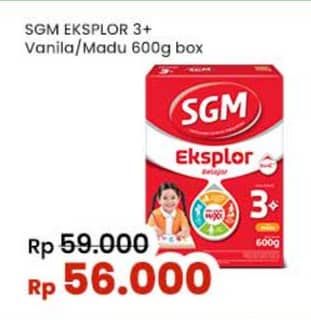 Promo Harga SGM Eksplor 3+ Susu Pertumbuhan Madu, Vanila 600 gr - Indomaret
