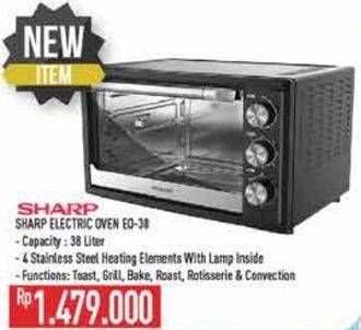 Promo Harga Sharp Electric Oven EO-38 Black 3800 ml - Hypermart