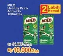 Promo Harga MILO Susu UHT per 2 box 180 ml - Indomaret