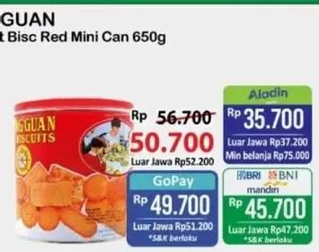 Promo Harga Khong Guan Assorted Biscuit Red Mini 650 gr - Alfamart