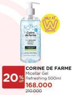 Promo Harga CORINE DE FARME Micellar Gel Refreshing 500 ml - Watsons