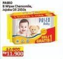 Promo Harga Paseo Baby Wipes With Chamomile Extract, With Jojoba Oil 50 sheet - Alfamart