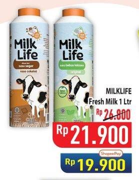 Promo Harga Milk Life Fresh Milk 1000 ml - Hypermart