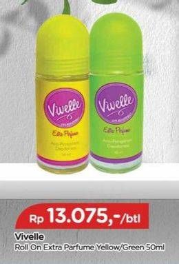 Promo Harga Vivelle Deodoran Roll On Wowen Extra Parfume Yellow, Extra Parfume Green 50 ml - TIP TOP