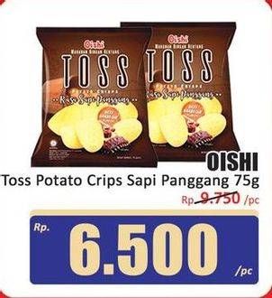 Promo Harga Oishi Toss Potato Crips Sapi Panggang 75 gr - Hari Hari