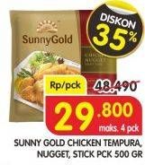 Promo Harga SUNNY GOLD Chicken Nugget/ Stick/ Tempura 500 gr - Superindo