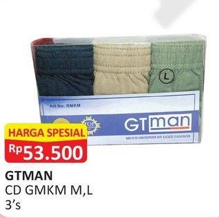 Promo Harga GT MAN Underwear GMKM 3 pcs - Alfamart