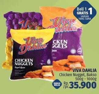 Promo Harga VIVA DAHLIA Chicken Nugget / Bakso Super 500g - 100g  - LotteMart