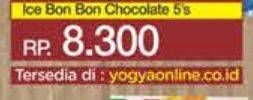 Promo Harga Wong Coco Ice Bon Bon Cokelat per 5 pcs 80 gr - Yogya