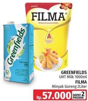 Greenfields UHT Milk 1000ml, Filma Minyak Goreng 2 Liter