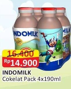 Promo Harga Indomilk Susu Cair Botol 190 ml - Alfamart