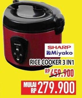 Promo Harga Sharp, Miyako Rice Cooker 3In1  - Hypermart