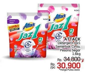 Promo Harga Attack Jaz1 Detergent Powder Semerbak Cinta, Pesona Segar 1700 gr - LotteMart