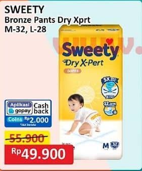 Promo Harga Sweety Bronze Pants Dry X-Pert M32, L28 28 pcs - Alfamart