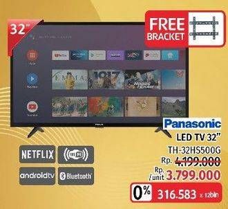 Promo Harga PANASONIC TH-32HS500G | Android TV 32"  - LotteMart