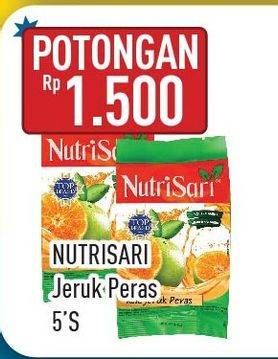 Promo Harga NUTRISARI Powder Drink Jeruk Peras 5 sachet - Hypermart