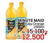 Promo Harga Minute Maid Juice Pulpy Orange 1000 ml - LotteMart