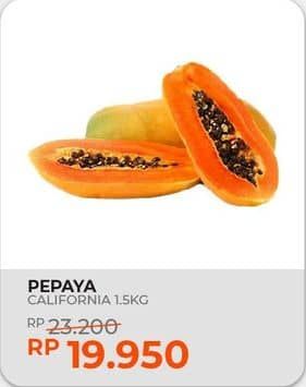 Promo Harga Pepaya California per 1500 gr - Yogya