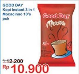 Promo Harga Good Day Instant Coffee 3 in 1 10 pcs - Indomaret