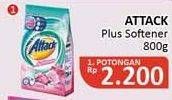 Promo Harga ATTACK Detergent Powder Plus Softener 800 gr - Alfamidi