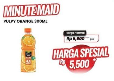 Promo Harga Minute Maid Juice Pulpy Orange 300 ml - Carrefour