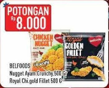 Promo Harga BELFOODS Chicken Nugget/Royal Chick Golden Fillet  - Hypermart
