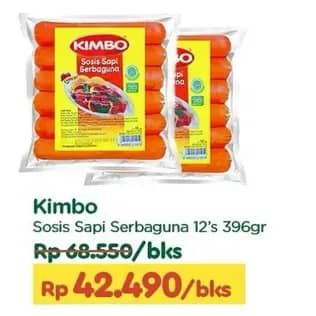 Promo Harga Kimbo Sosis Sapi Serbaguna 396 gr - TIP TOP