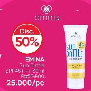 Promo Harga EMINA Sun Battle SPF 45+ PA+++ 30 ml - Guardian