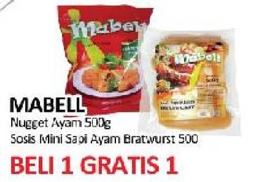 Promo Harga Mabell Nugget Ayam / Sosis Mini Sapi Ayam Bratwurst  - Yogya