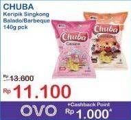 Promo Harga Chuba Cassava Chips BBQ, Sambal Balado 140 gr - Indomaret