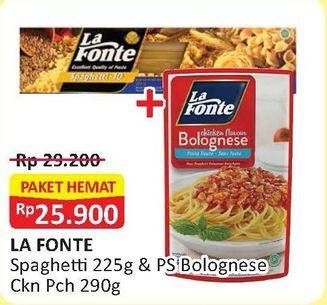 Promo Harga LA FONTE Spaghetti & Sauce Bolognese  - Alfamart