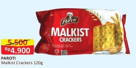 Promo Harga PAROTI Malkist Crackers 120 gr - Alfamart